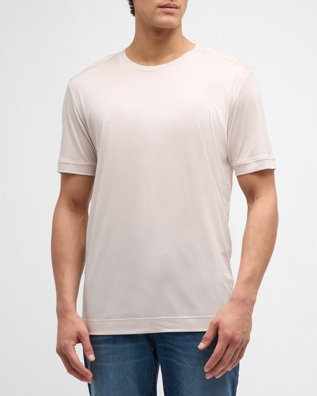 Mens Lyocell Short-Sleeve Crewneck T-Shirt Product Image