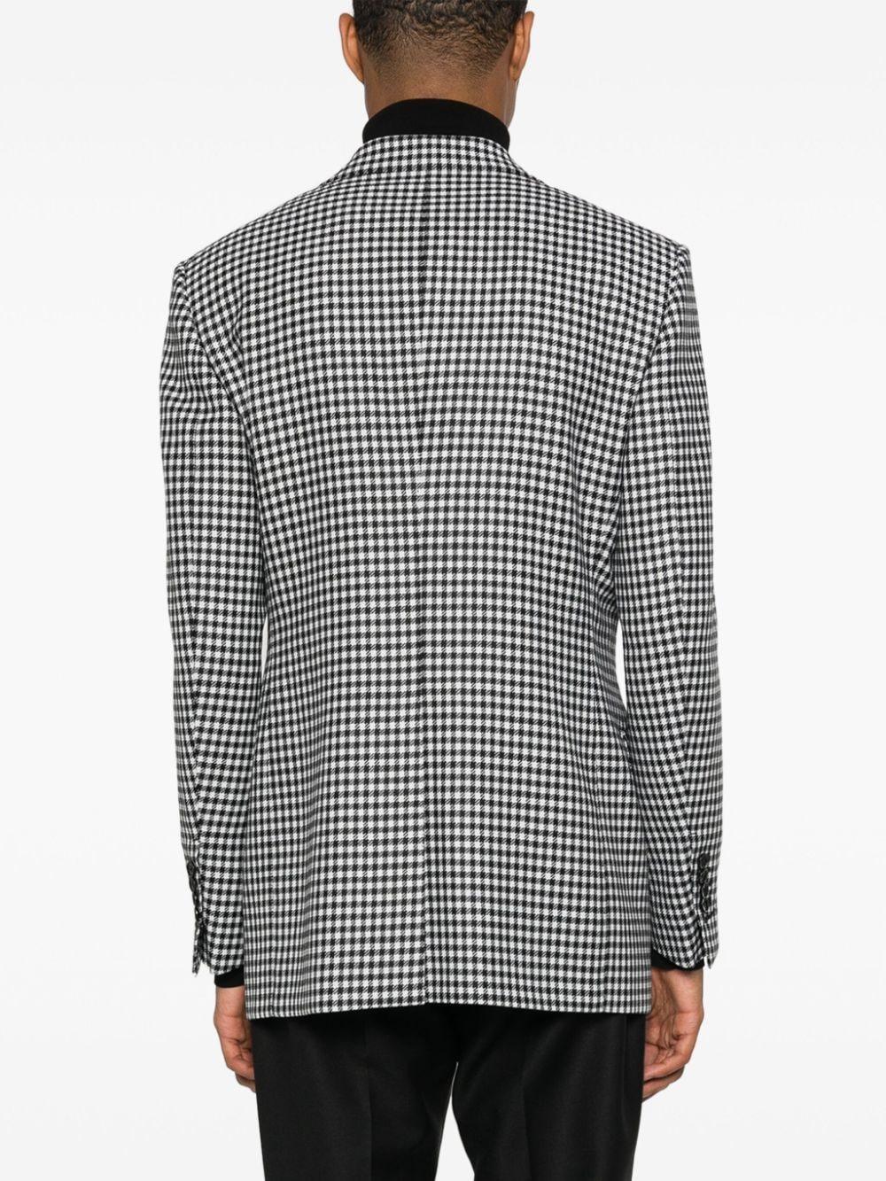 TOM FORD Single-breasted Houndstooth Blazer In Black & White Product Image