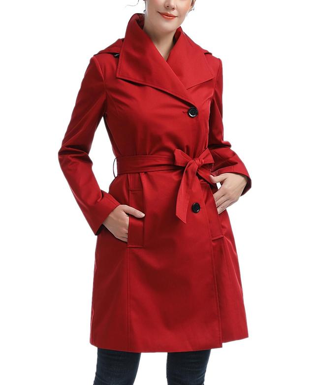 Kimi + Kai Womens Elsa Water-Resistant Hooded Trench Coat Product Image