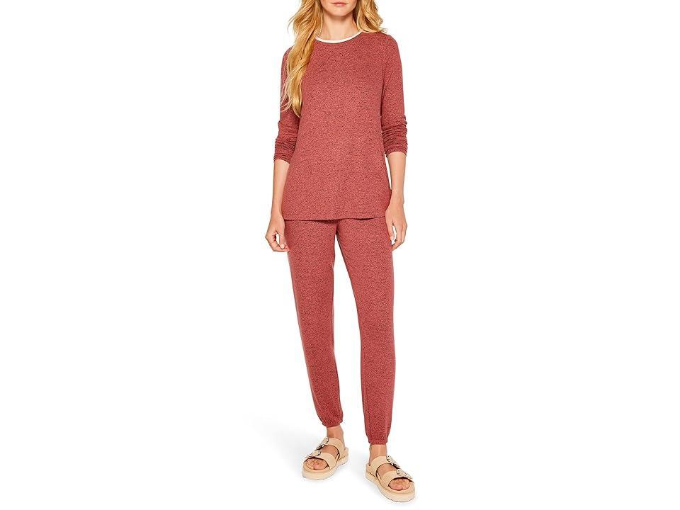 NIC+ZOE Sweet Dreams Layered Crew (Rosewood) Women's Clothing Product Image