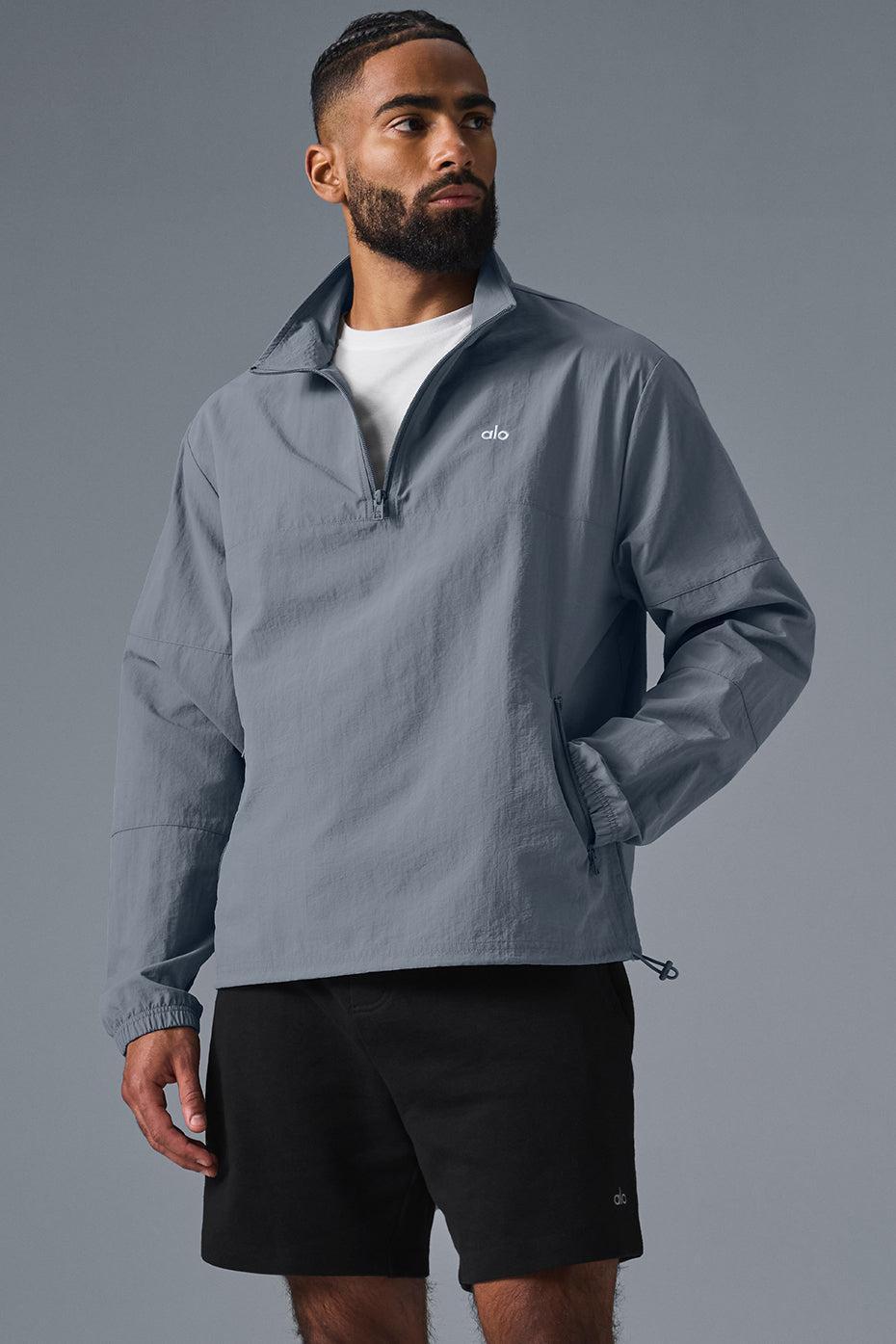 Lightweight Takeaway Track Pullover - Steel Grey Product Image