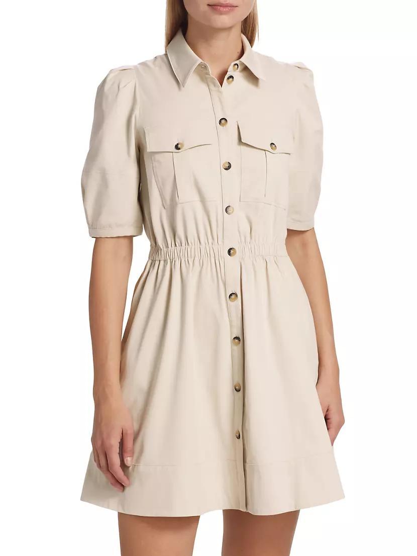 Cotton-Blend Utility Minidress Product Image