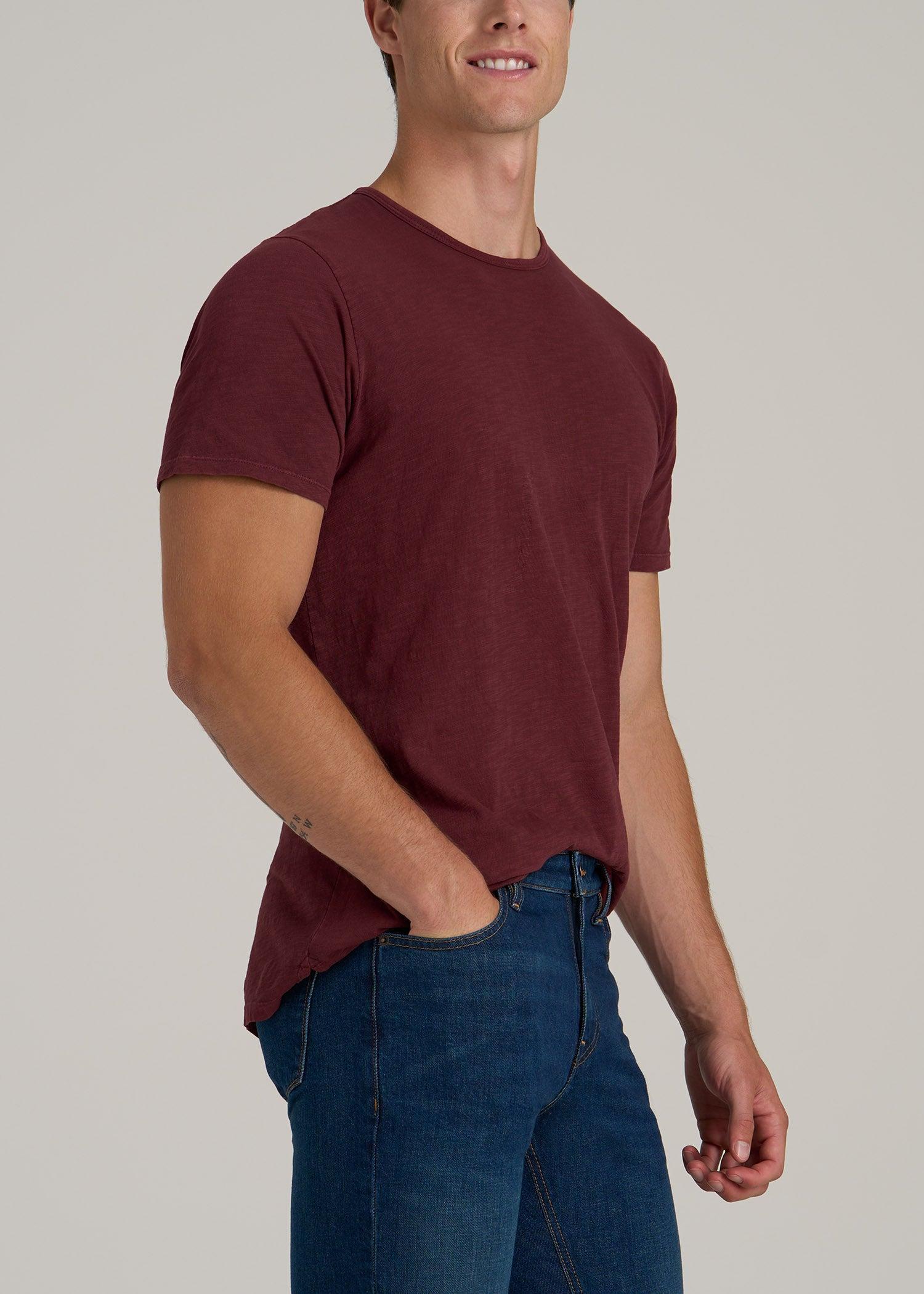 REGULAR-FIT Slub Tee in Red Ochre - Tall Men's Shirts Male Product Image