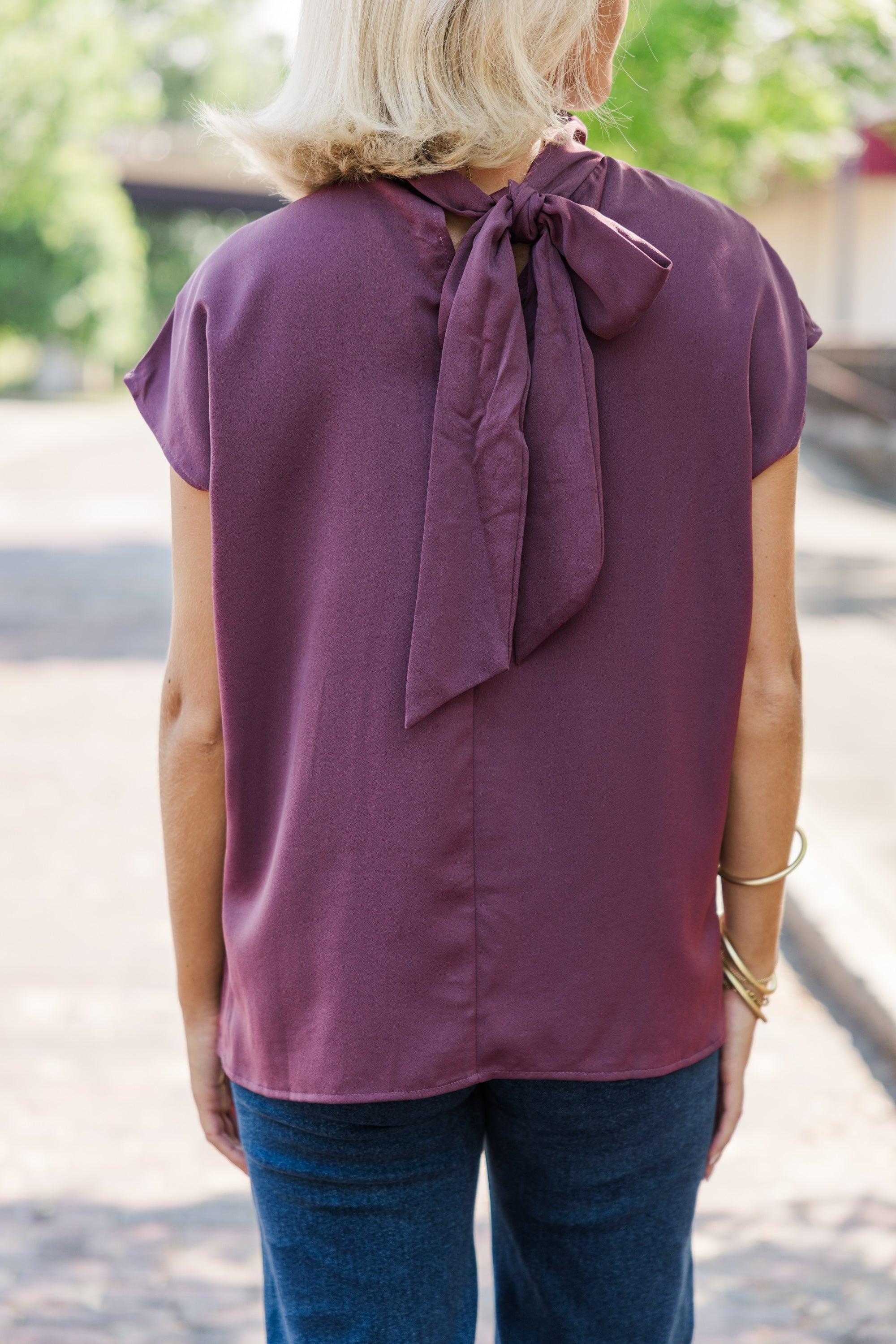 Take A Look Plum Purple Blouse Female Product Image