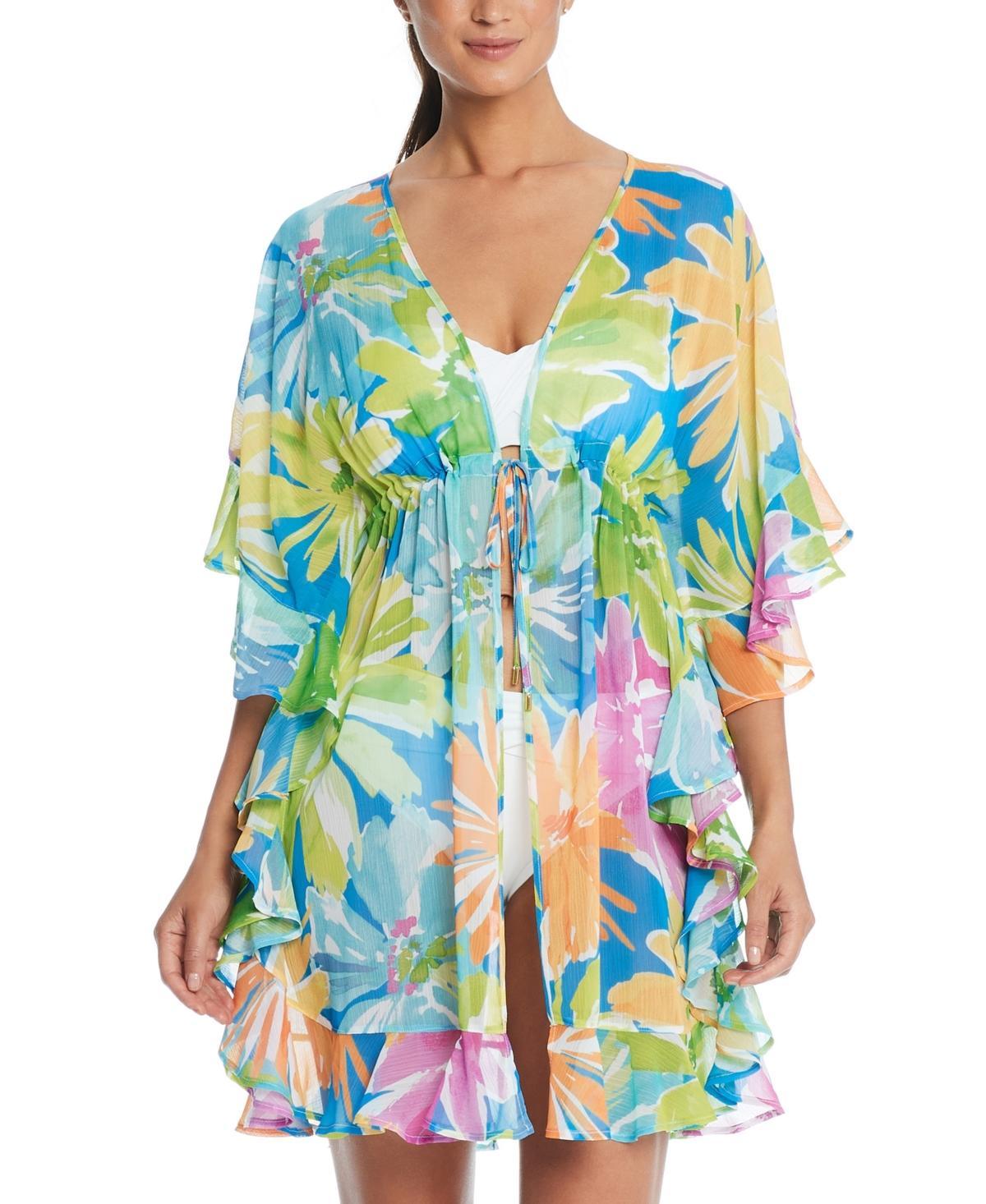 Bleu by Rod Beattie Womens Open-Front Caftan Cover-Up Product Image