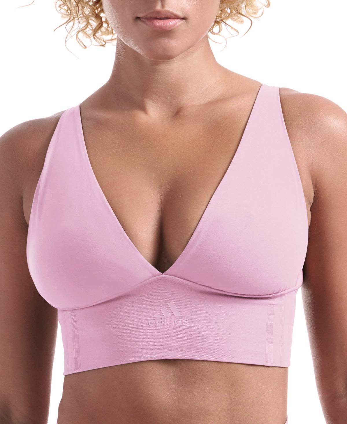 adidas Intimates Womens Longline Plunge Light Support Bra 4A7H69 Product Image