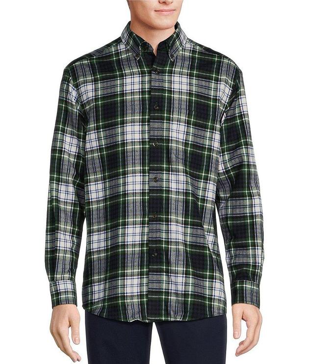 Roundtree & Yorke Big & Tall Long Sleeve Large Tartan Plaid Portuguese Flannel Sport Shirt Product Image