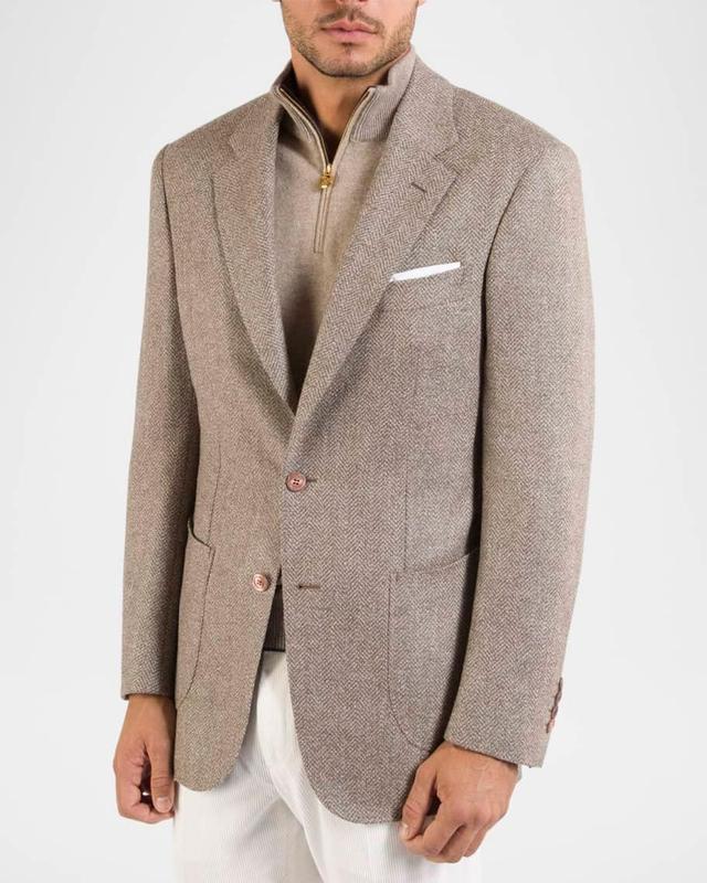 Men's Herringbone Two-Button Sport Coat Product Image