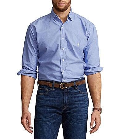 Men's Big & Tall Garment-Dyed Oxford Shirt Product Image