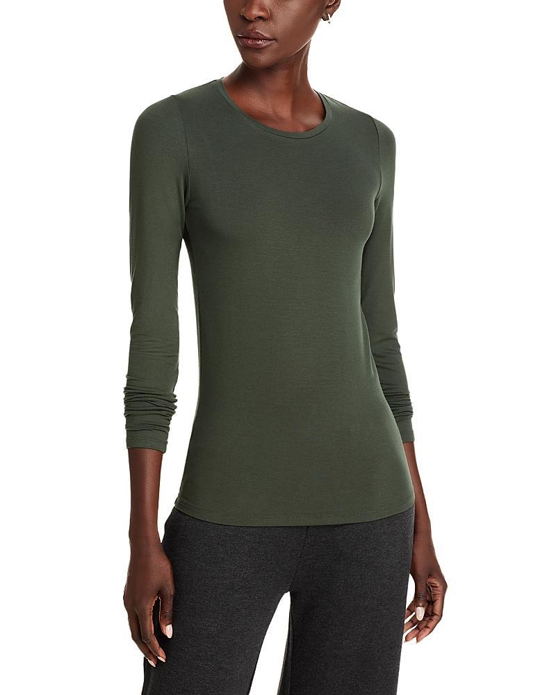 Womens Soft Touch Crewneck Long-Sleeve Top Product Image