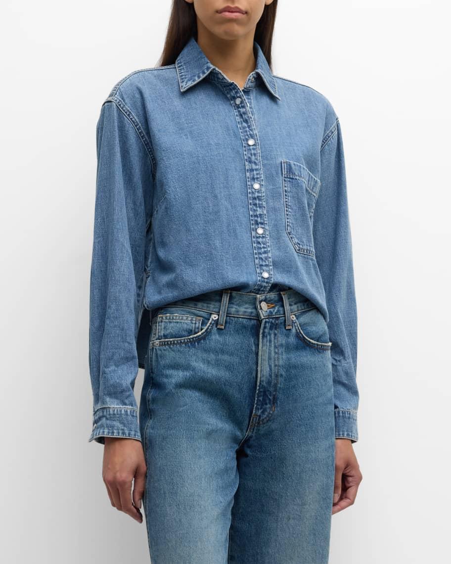 Aderes Snap-Front Denim Top Product Image