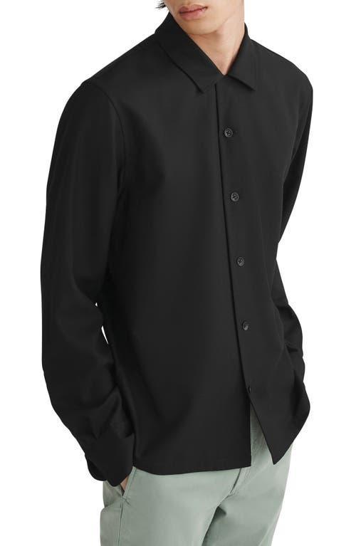 Rag & Bone - Avery Crepe Long-sleeved Shirt - Mens - Black Product Image