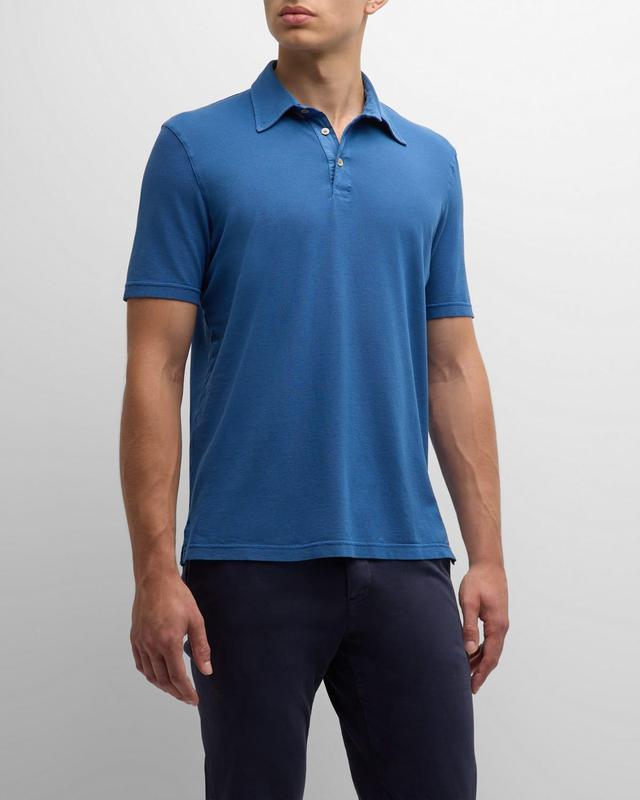 Mens Frosted Cotton Pique Polo Shirt Product Image