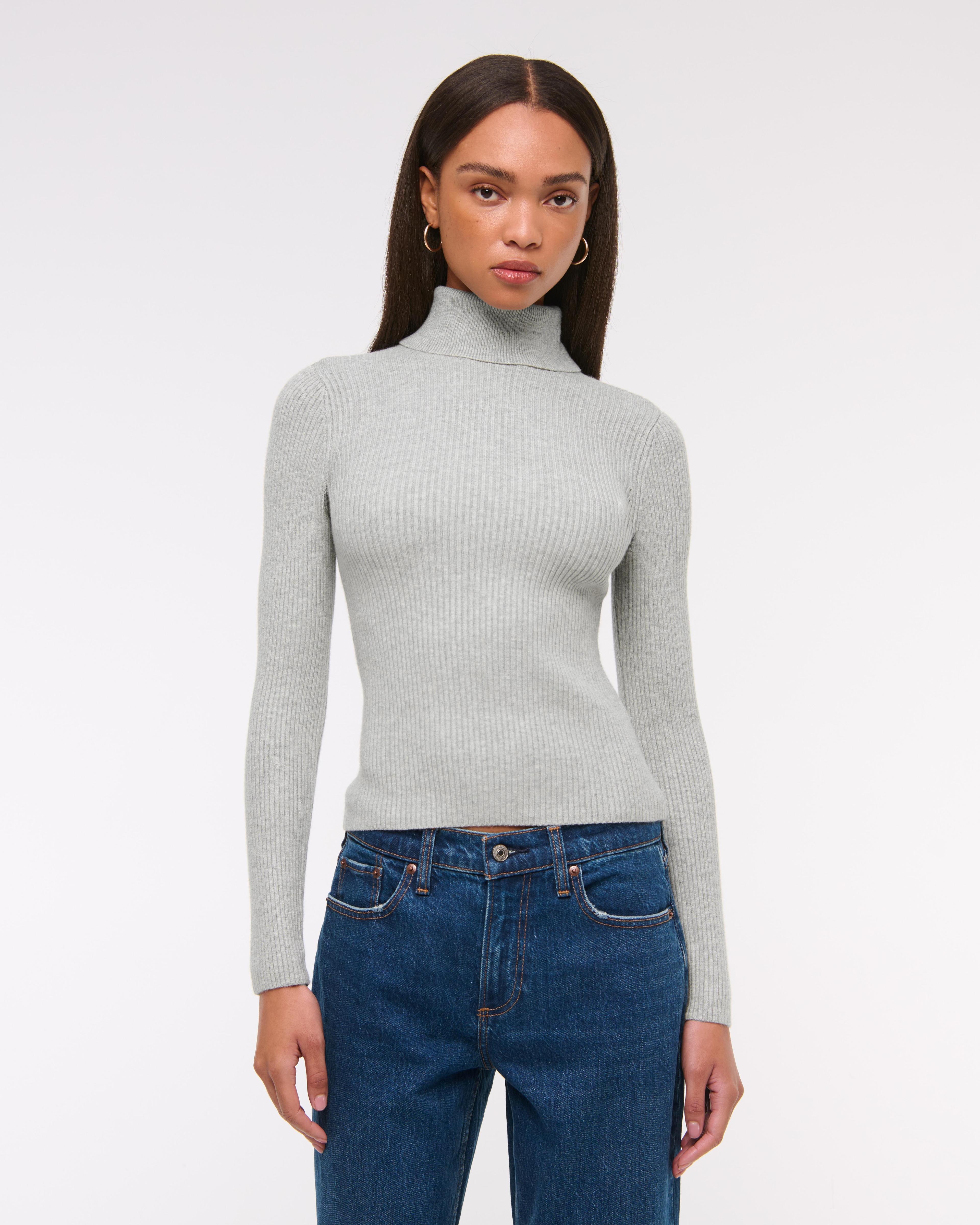 LuxeLoft Slim Ribbed Turtleneck Top Product Image