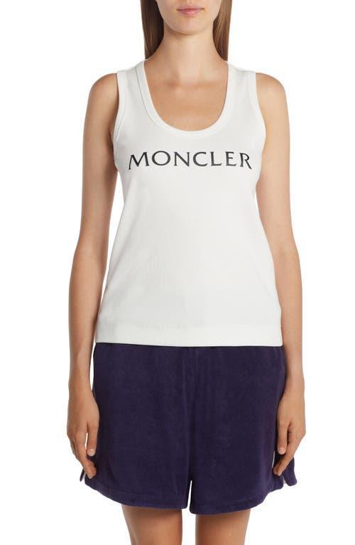 Moncler Logo Cotton Rib Tank Top Product Image