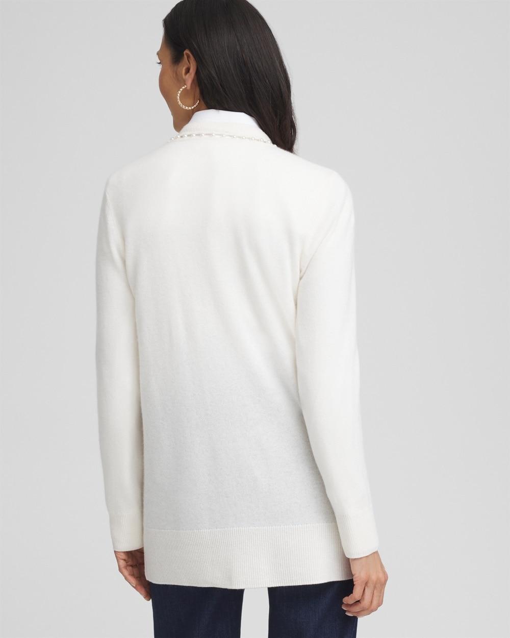 Cashmere Pearl Trim Cardigan Product Image