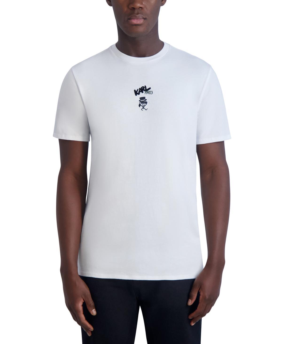 Karl Lagerfeld Paris Mens Cotton Logo Graphic T-Shirt Product Image