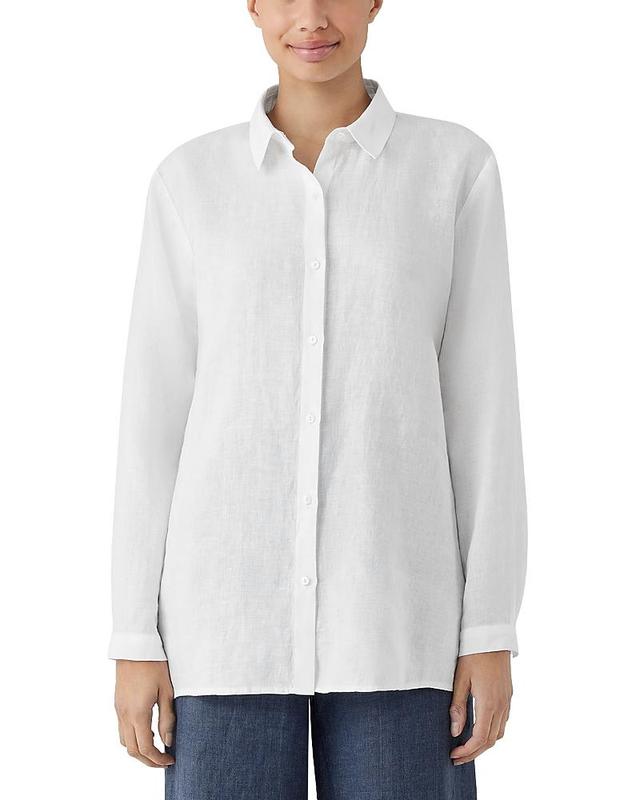 Eileen Fisher Linen Classic Collar Shirt Product Image