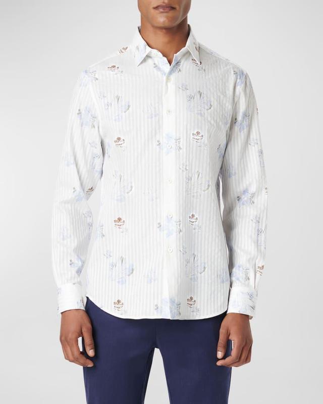 Mens Julian Floral Seersucker Long-Sleeve Shirt Product Image