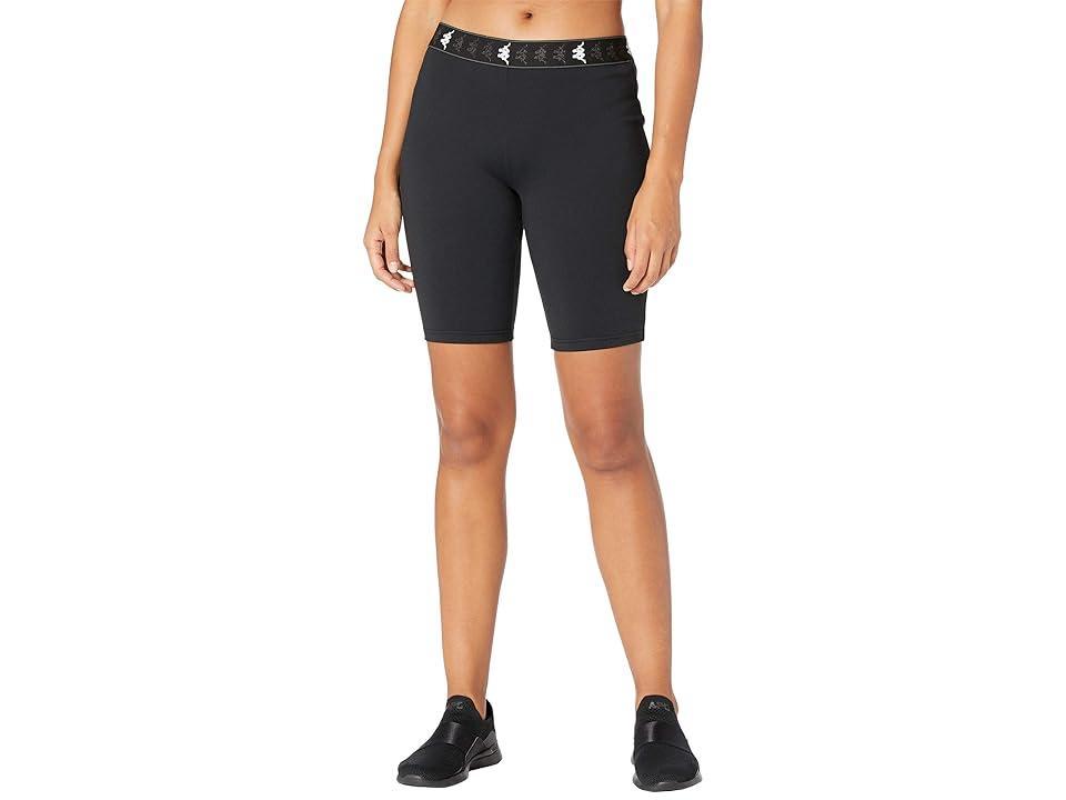 Kappa 222 Banda Emilana (Black/White/Dark Grey) Women's Shorts Product Image