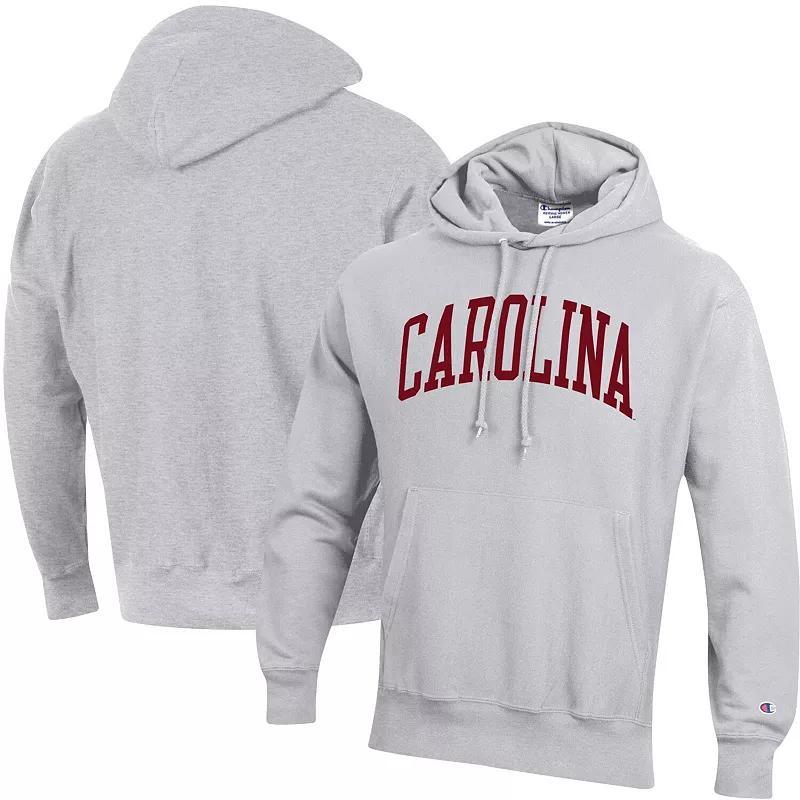 Mens Champion Heathered Gray South Carolina Gamecocks Team Arch Reverse Weave Pullover Hoodie Product Image