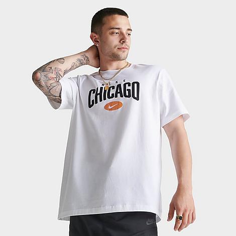 Nike Mens Nike City T-Shirt - Mens White/Black Product Image