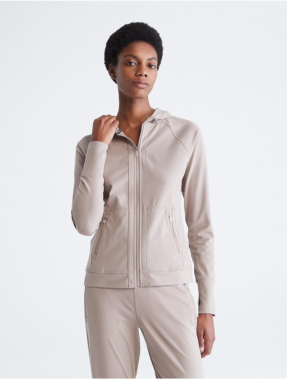 Calvin Klein Womens Performance Embrace Raglan Sleeve Jacket - Neutral - L Product Image