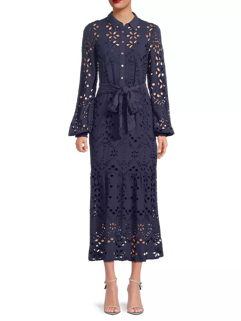 Zia Eyelet Midi Shirtdress Product Image