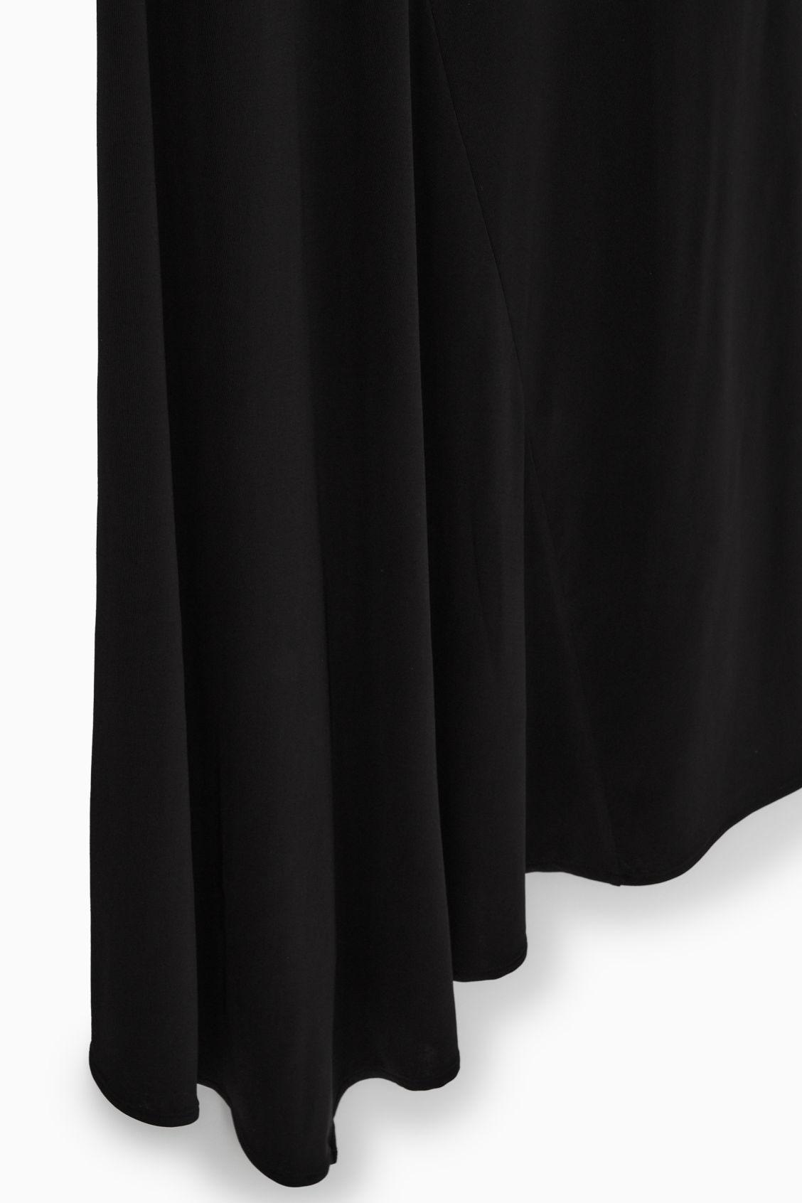 ASYMMETRIC COWL-NECK MAXI DRESS Product Image