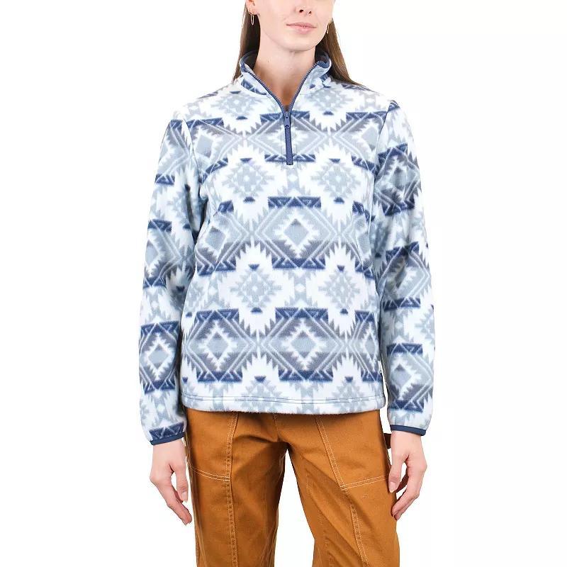 Womens Mountain and Isles Quarter Zip Printed Polar Fleece Pullover Product Image