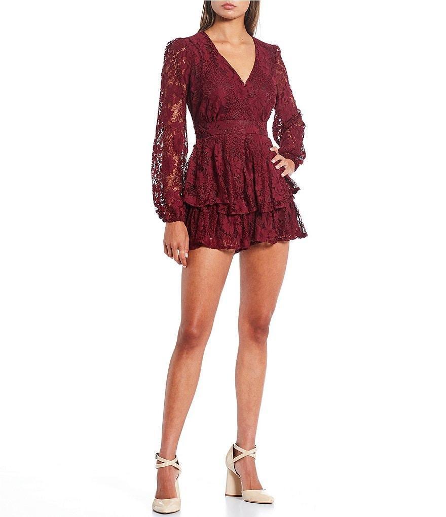 Allison & Kelly Lace Tiered Romper Product Image