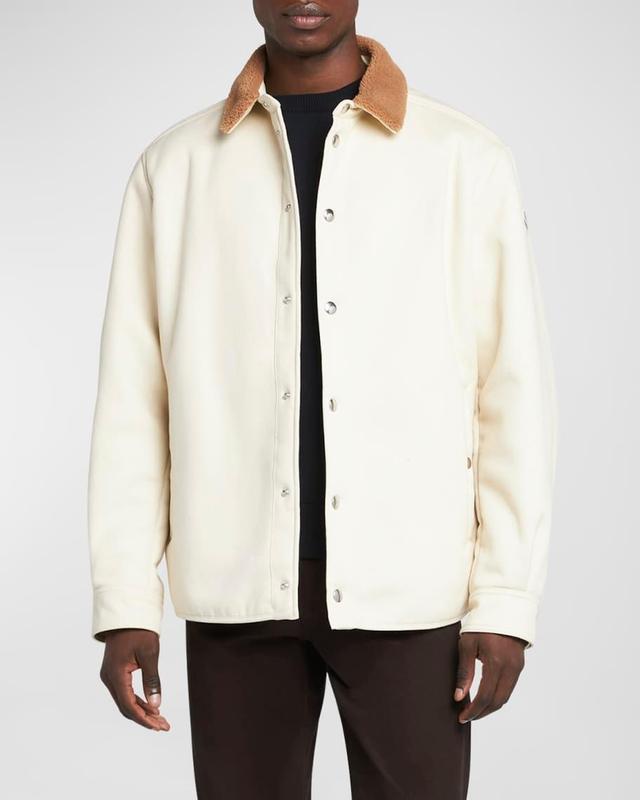 Mens Teddy Collar Shirt Jacket Product Image