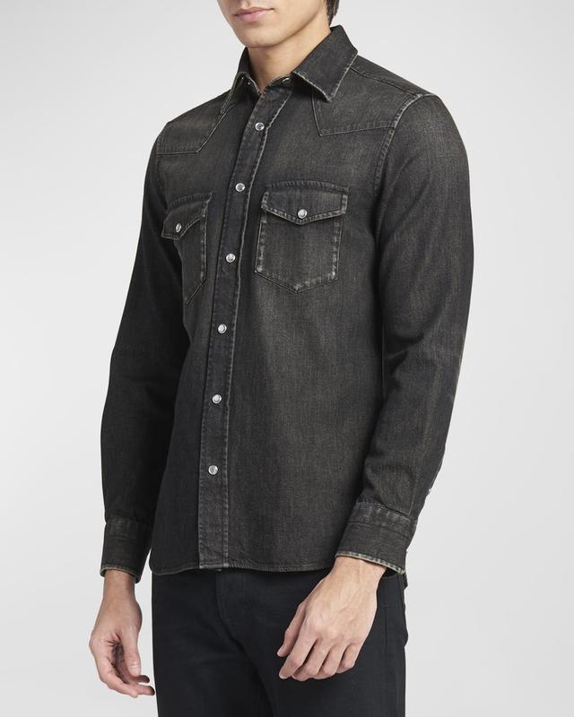 Mens Western Twill Sport Shirt Product Image