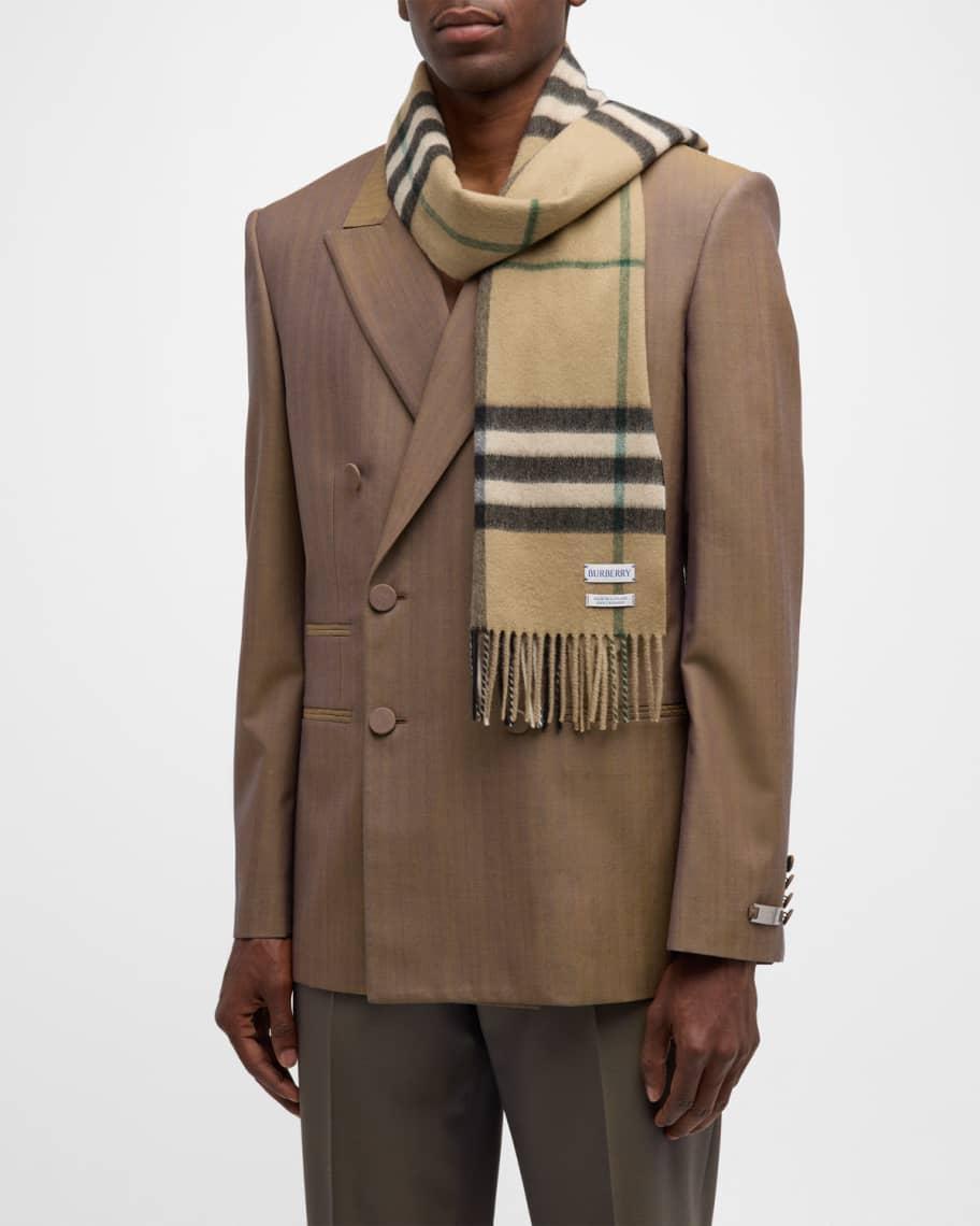 Mens Giant Check Cashmere Scarf Product Image