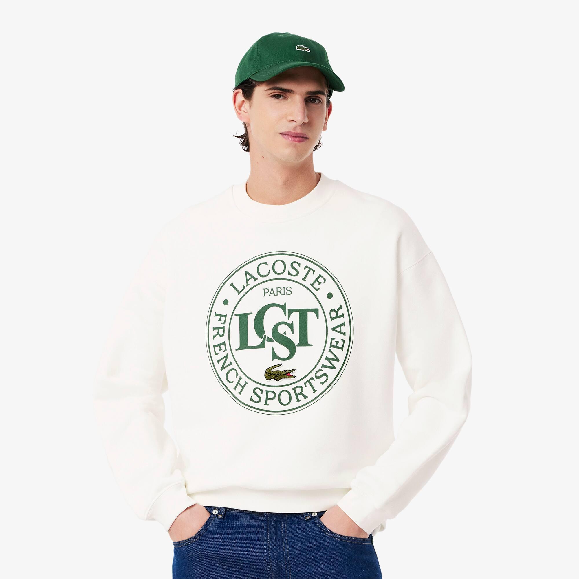 Loose Fit Printed Fleece Sweatshirt Product Image