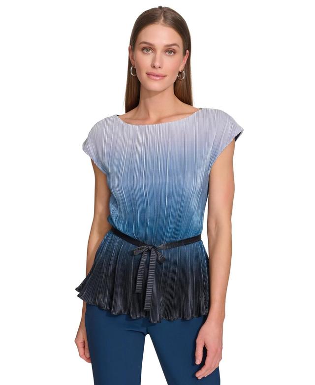 Women's Pleated Ombré Blouse Product Image