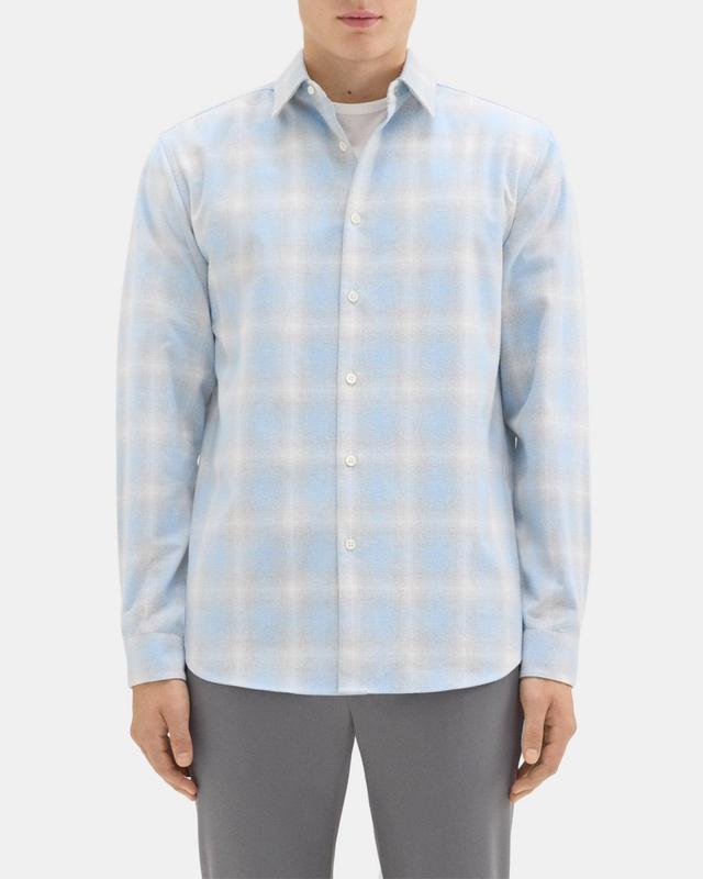 Standard-Fit Shirt in Cotton-Blend Flannel Product Image