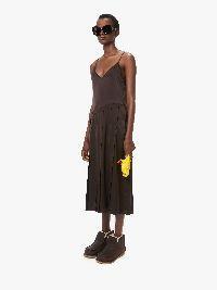 RIBBON PANEL DRESS in brown | JW Anderson US  Product Image