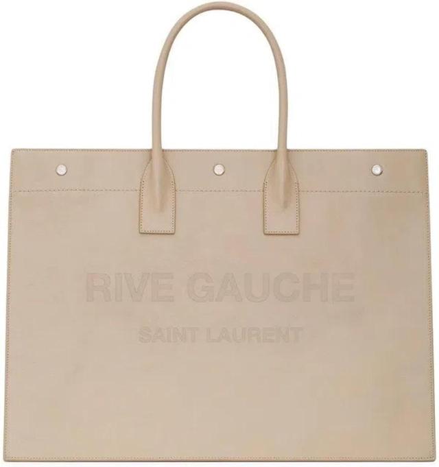 Men's Rive Gauche Print Tote Bag In Sea Salt Product Image