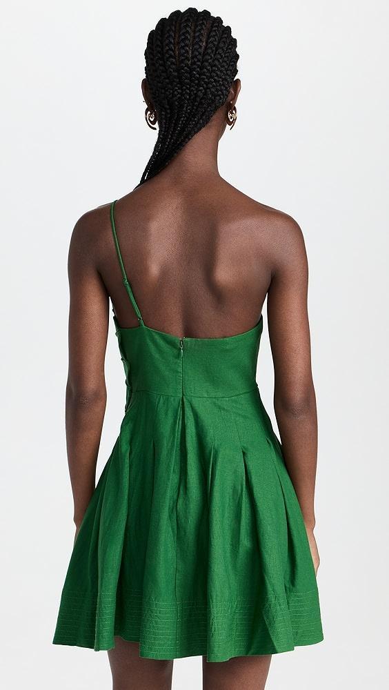 FARM Rio Green One Shoulder Lea Mini Dress | Shopbop Product Image