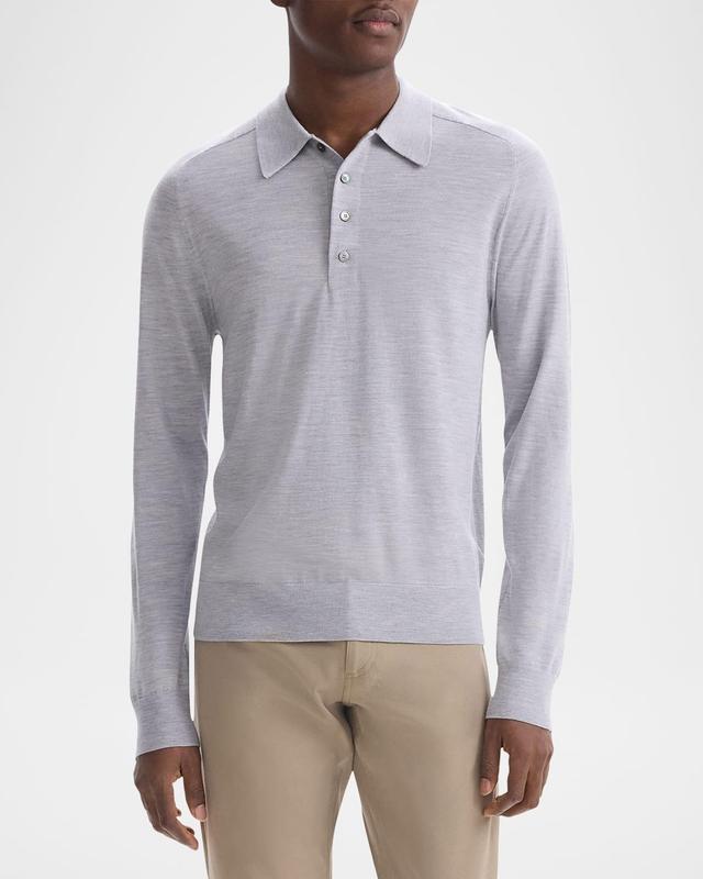 Mens Wool Polo Sweater Product Image