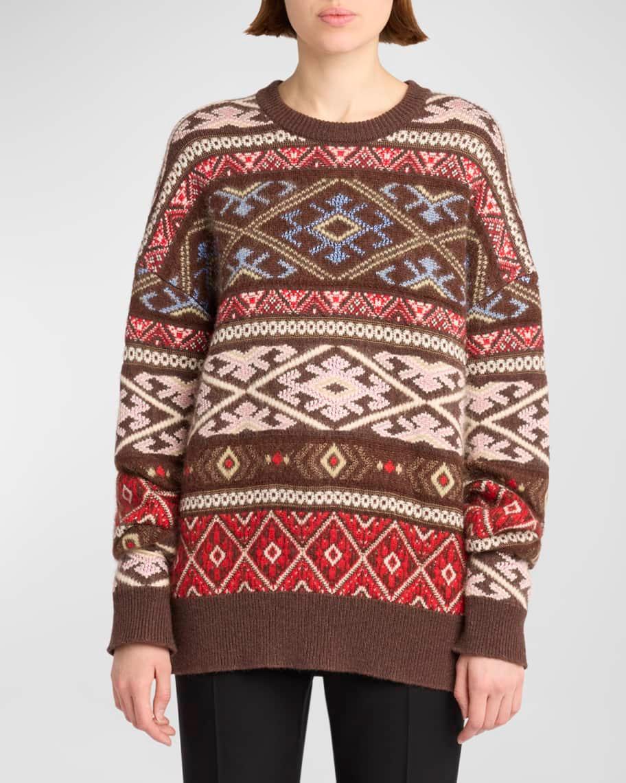 Hinny Fair Isle Cashmere-Blend Crewneck Sweater Product Image