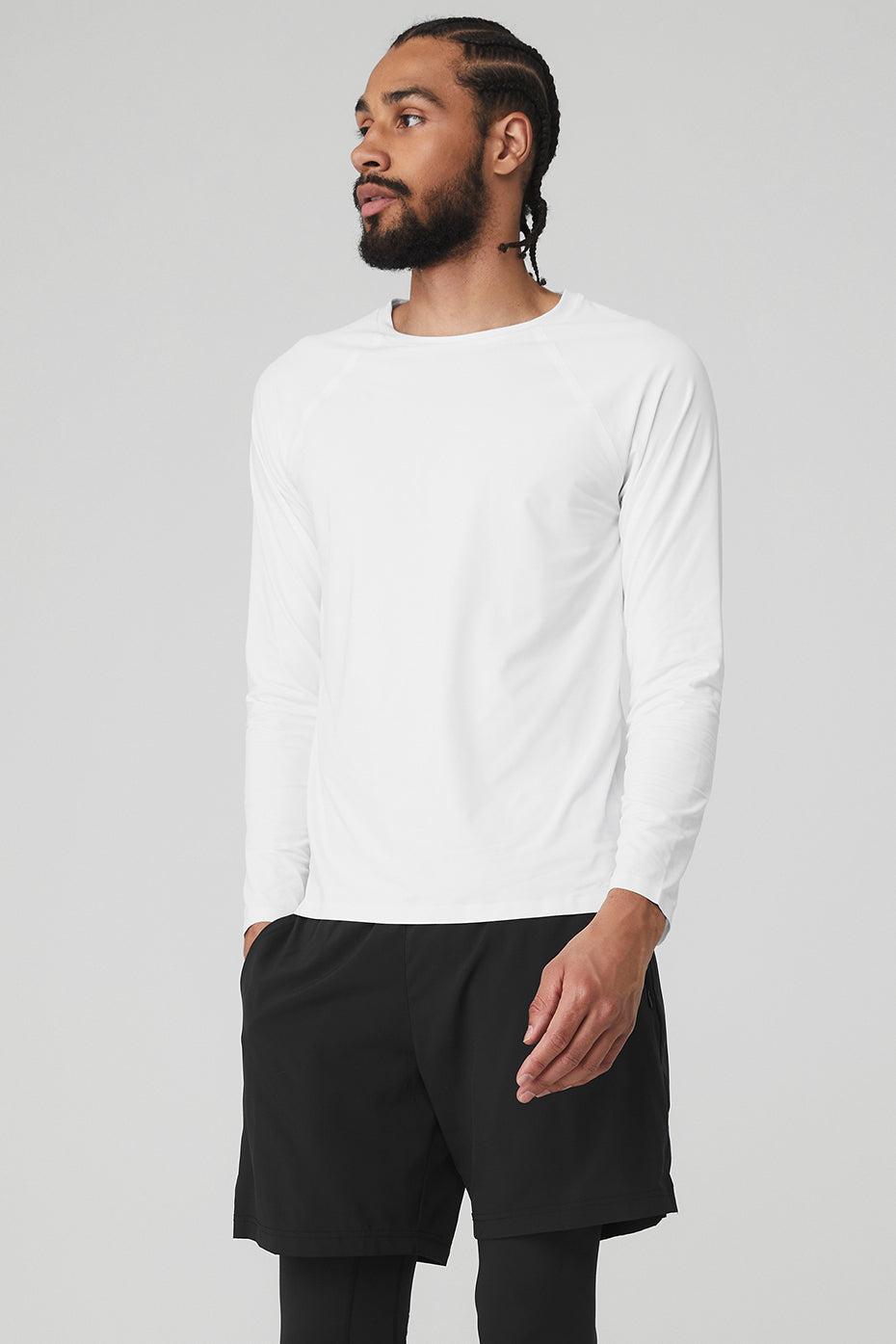 Idol Long Sleeve Performance Tee - White Product Image