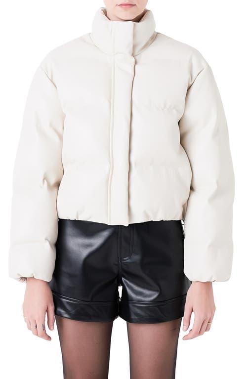 Grey Lab Crop Puffer Jacket Product Image