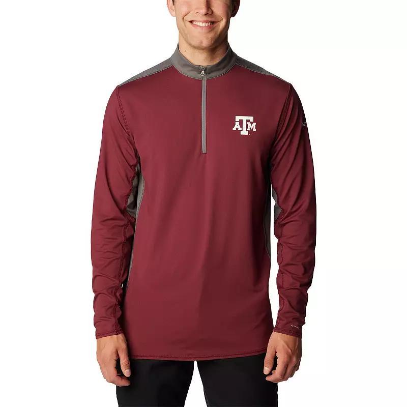 Mens Columbia Maroon Texas A&M Aggies Tech Trail Omni-Shade Quarter-Zip Top Product Image