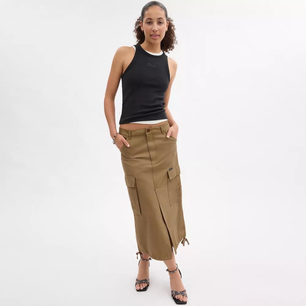 Cargo Maxi Skirt In Organic Cotton Product Image