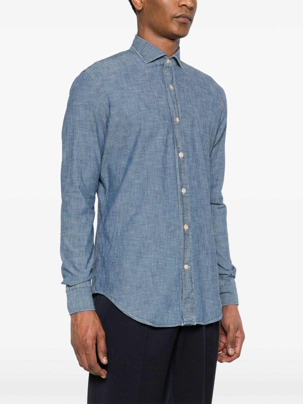 Cotton Shirt In Blue Product Image