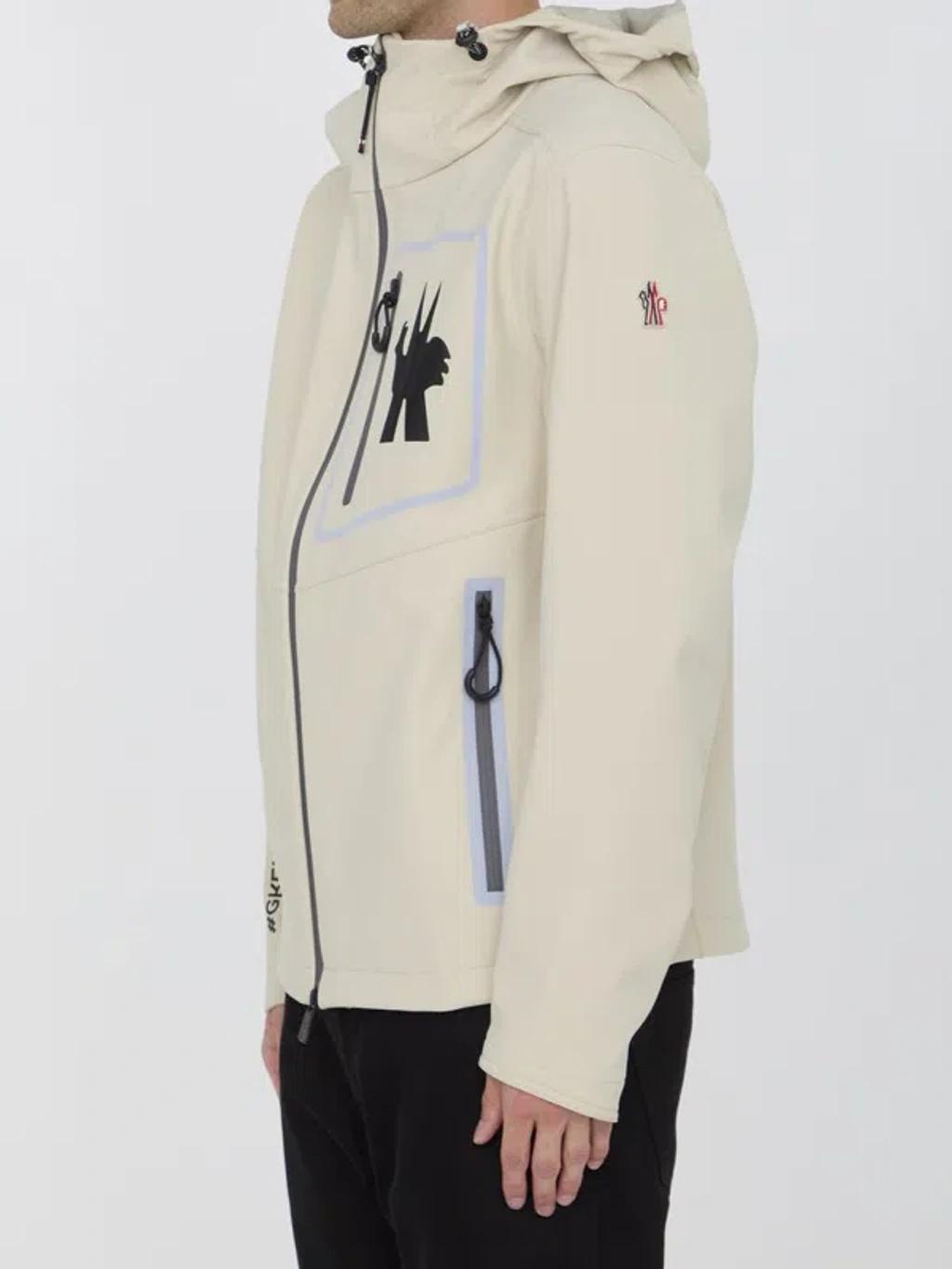 MONCLER Cormet Hooded Jacket In Beige Product Image