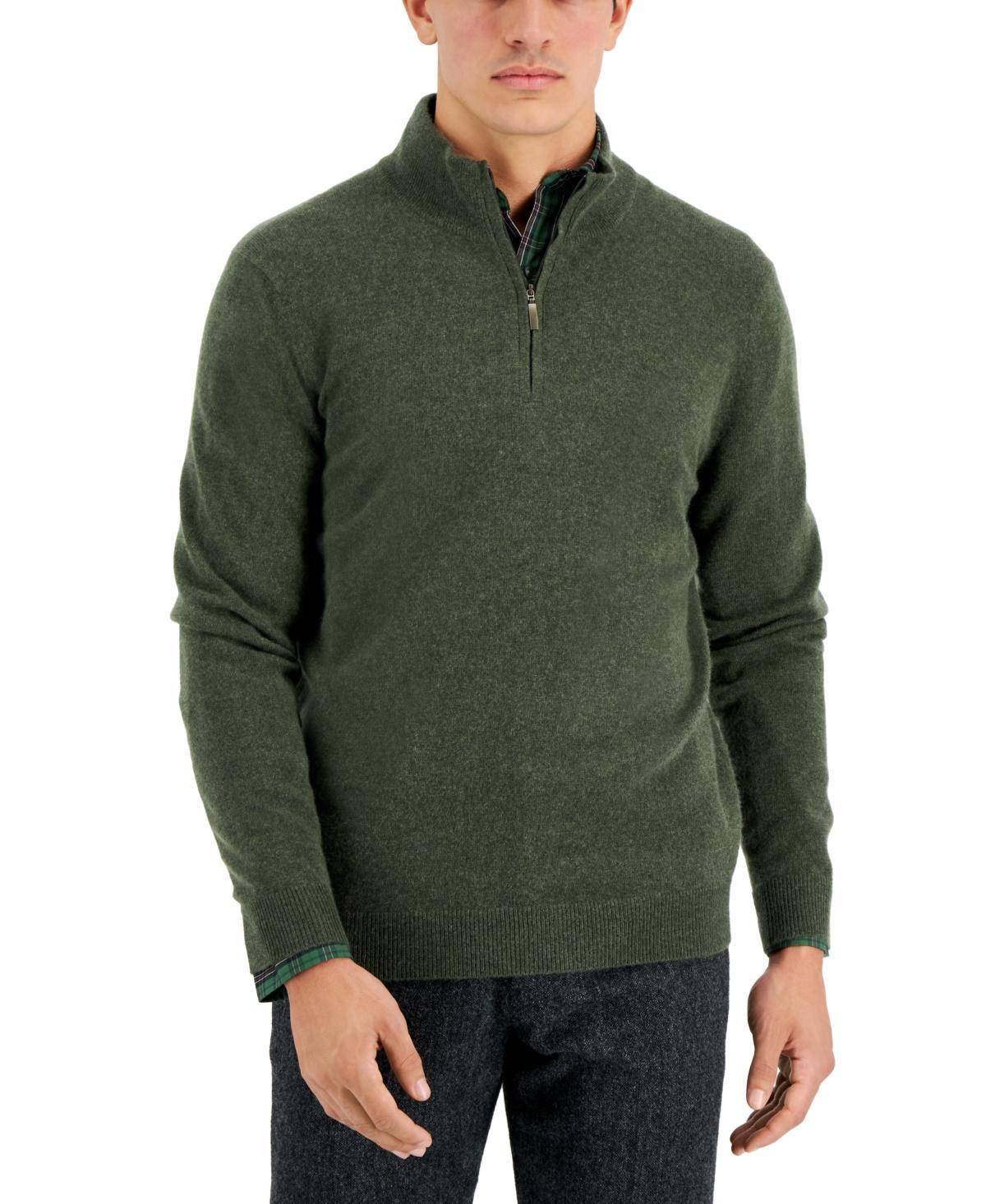 Club Room Mens Cashmere Quarter-Zip Sweater, Created for Macys Product Image