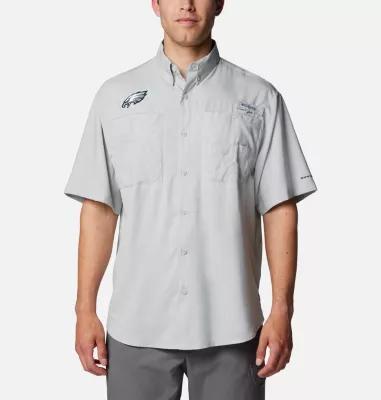 Columbia Mens PFG Tamiami Short Sleeve Shirt - Philadelphia Eagles- Product Image